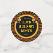 Afrikaanse Patronen Zwarte Geschiedenis Maand Vier Confetti (Kleine voorkant)