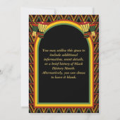 Afrikaanse Patronen Zwarte Geschiedenis Maand Vier Kaart (Achterkant)