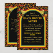 Afrikaanse Patronen Zwarte Geschiedenis Maand Vier Kaart (Voorkant / Achterkant)