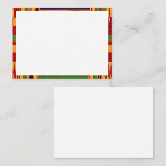 Afrikaanse patrooninschrijvingskaarten informatiekaartje (Voorkant / Achterkant)