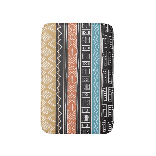 Afrikaanse patroonmix Bath Mat (Voorkant Verticaal)