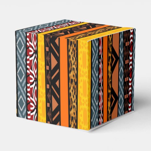 Afrikaanse patroonmix bedankdoosjes (Achterkant)