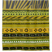 Afrikaanse patroonmix douchegordijn (Voorkant)