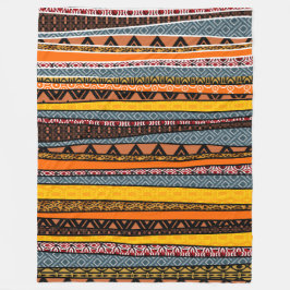 Afrikaanse patroonmix fleece deken