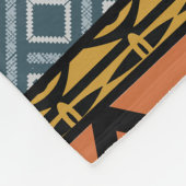 Afrikaanse patroonmix fleece deken (Hoek)