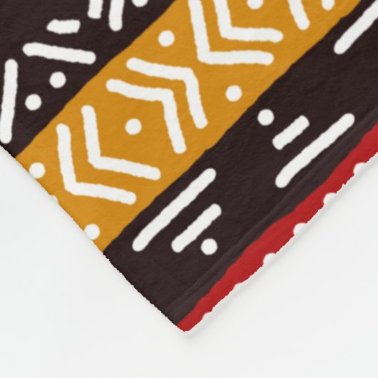 Afrikaanse patroonmix fleece deken (Hoek)