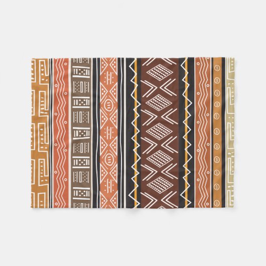 Afrikaanse patroonmix fleece deken (Voorkant (Horizontaal))