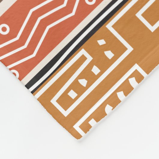 Afrikaanse patroonmix fleece deken (Hoek)