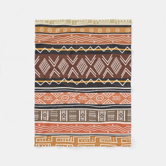 Afrikaanse patroonmix fleece deken (Voorkant)