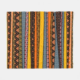 Afrikaanse patroonmix fleece deken