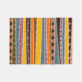 Afrikaanse patroonmix fleece deken (Voorkant (Horizontaal))