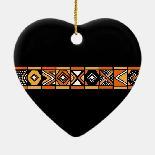 Afrikaanse patroonversiering keramisch ornament (Achterkant)