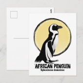 Afrikaanse pinguïn briefkaart (Voorkant / Achterkant)