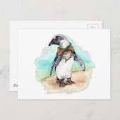 Afrikaanse Pinguïn op een strand Briefkaart (Voorkant / Achterkant)