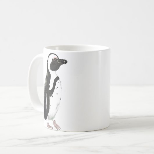 Afrikaanse pinguïn potlood tekening koffiemok (Voorkant links)