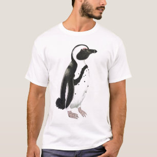 Afrikaanse pinguïn potlood tekening t-shirt