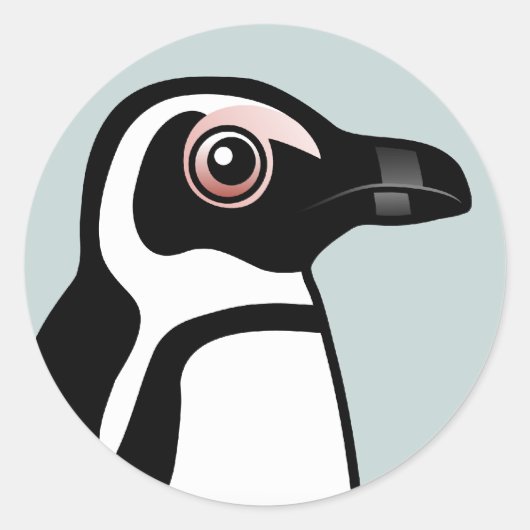 Afrikaanse pinguïn ronde sticker (Voorkant)