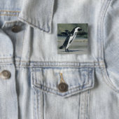 Afrikaanse pinguïn vierkante button 5,1 cm (In situ)