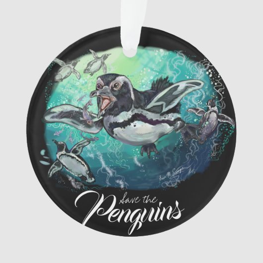 Afrikaanse pinguïns ornament (voorkant)