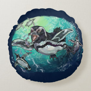 Afrikaanse pinguïnvisserij rond kussen