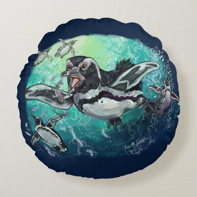 Afrikaanse pinguïnvisserij rond kussen (Voorkant)