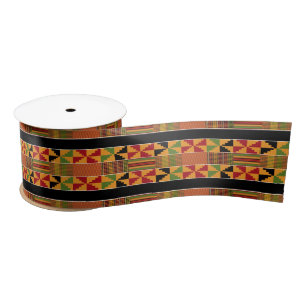 Afrikaanse Pinwheels Kente 3-inch breed K70-lint Satijnen Lint