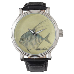 Afrikaanse Pompano Vis, Antieke Draadvinnige Horsm Horloge