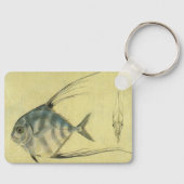 Afrikaanse Pompano Vis, Vintage Draadvinnige Horsm Sleutelhanger (Voorkant)