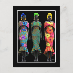 Afrikaanse Pop Art Briefkaart