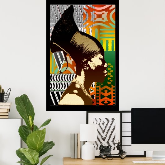 Afrikaanse Pop Art Poster (Thuiskantoor)