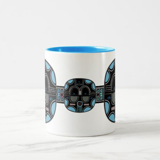 afrikaanse Pop Tweekleurige Koffiemok (Center)