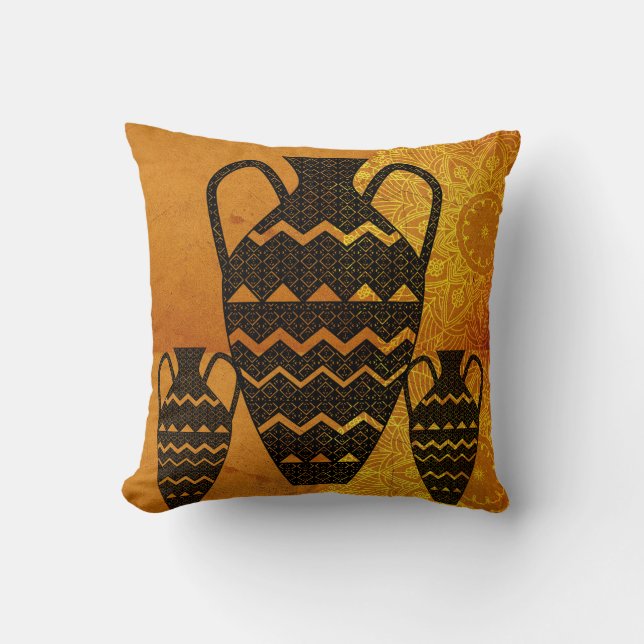 Afrikaanse potten en kunst zon kussen (Voorkant)