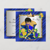Afrikaanse Prins Baby shower Boy 2 Kaart (Voorkant / Achterkant)