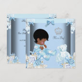 Afrikaanse  Prins Baby shower Boy 2 Kaart (Voorkant / Achterkant)