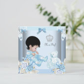 Afrikaanse Prins Baby shower Boy Kaart (Staand voorkant)