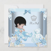 Afrikaanse Prins Baby shower Boy Kaart (Voorkant)