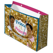 Afrikaanse prins of prinses Gender Rekalft Gift Ba Groot Cadeauzakje (Voorkant Gekanteld)