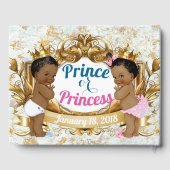 Afrikaanse prins of prinses geslacht onthullen gas gastenboek (Achterkant)