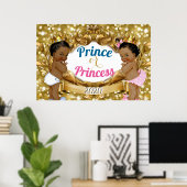 Afrikaanse prins of prinses Glitter Gender onthull Poster (Thuiskantoor)