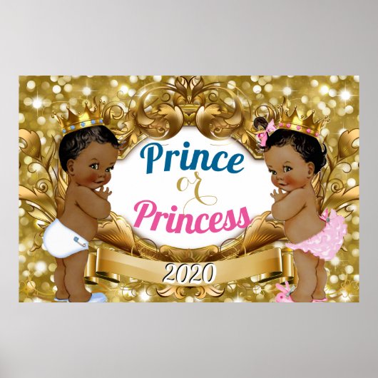 Afrikaanse prins of prinses Glitter Gender onthull Poster (Voorkant)