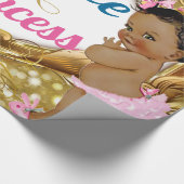 Afrikaanse Prins of Prinses Glitter Gift Wrap Cadeaupapier (Hoek)