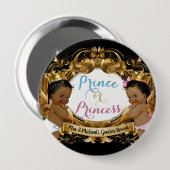 Afrikaanse prins of prinses Koninklijk Geslacht Ronde Button 4,0 Cm (Voorkant /achterkant)