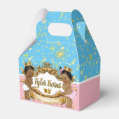 Afrikaanse Prins of Prinses met Gouden Sparkles Bedankdoosjes (Voorkant Zijde)