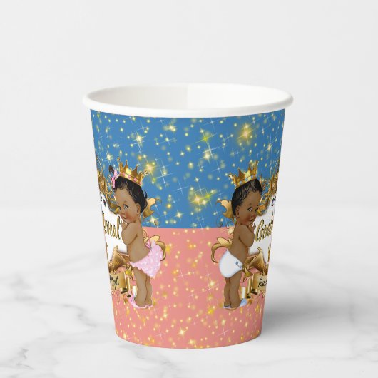 Afrikaanse prins|Princess Pink & Blue Gender onthu Papieren Bekers (Links)