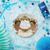 Afrikaanse prins & prinses Elegant Geslacht onthul Papieren Bordje (Feest)