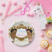 Afrikaanse prins & prinses Elegant Geslacht onthul Papieren Bordje (Feest)