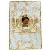 Afrikaanse prins|Prinses Elegant Gold Glitter Medium Cadeauzakje (Voorkant)
