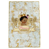 Afrikaanse prins|Prinses Elegant Gold Glitter Medium Cadeauzakje (Achterkant)