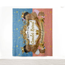 Afrikaanse Prins/Prinses Roze/Blauw/Goud Glitter