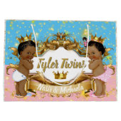 Afrikaanse Prins/Prinses Roze/Blauw Goud Sparkles Groot Cadeauzakje (Achterkant)